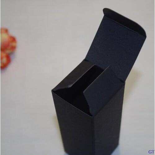 Candy Bar 100pcs In/ 2x2x12cm Black Kraft Paper Packaging Box For Lip Balm Perfume Sample Bottle Lipstick Tube Diy Gift Boxes