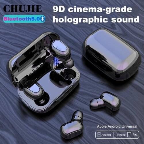 L21 TWS Mini Wireless Bluetooth Earphones Music Headphones Waterproof Sports Earbuds Business Headset Works on all Smartphones