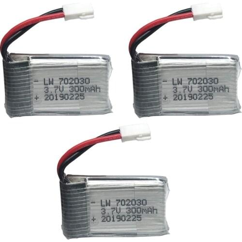 3.7V 300mAH Lipo Battery For E55 FQ777 FQ17W Hubsan H107 Syma X11C Udi U816 U830 RC helicopter 3.7V 300 mAH MX2.0 plug 3pcs/lot