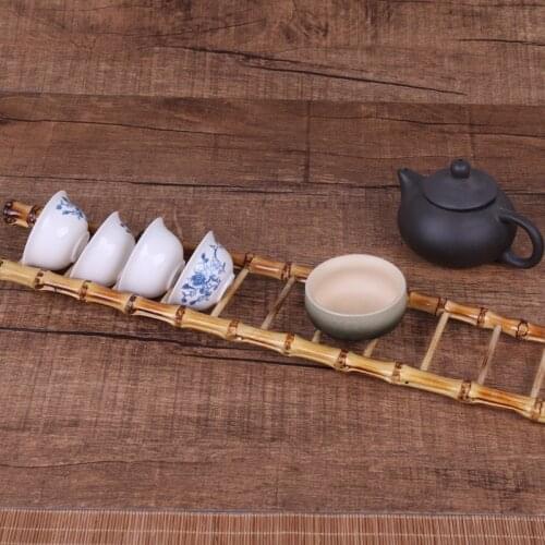 Miniature Ladder Mini Wooden Ladder Bamboo Ladder for Fairy Garden Dollhouse Landscape Garden Yard Decoration