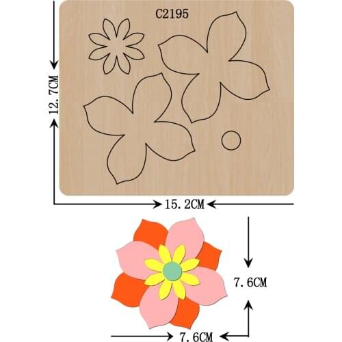 New Flower Bow Wooden die Scrapbooking C2195 Cutting Dies