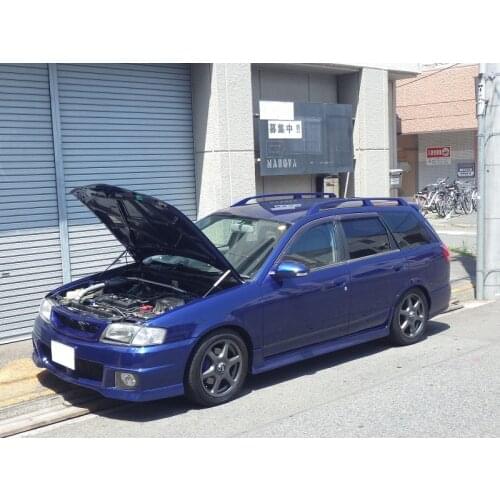 For 1999-2005 Nissan WINGROAD VHNY11 station wagon Front Hood Bonnet Gas Struts Lift Support Shock Damper Carbon Fiber