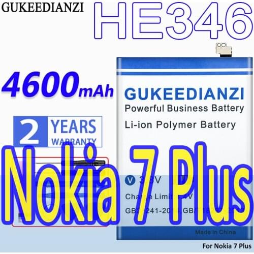 GUKEEDIANZI Rechargeable Powerful Smart Li-polymer Battery HE346 4450mAh For Nokia 7 Plus Mobile Phone Replacement Battery