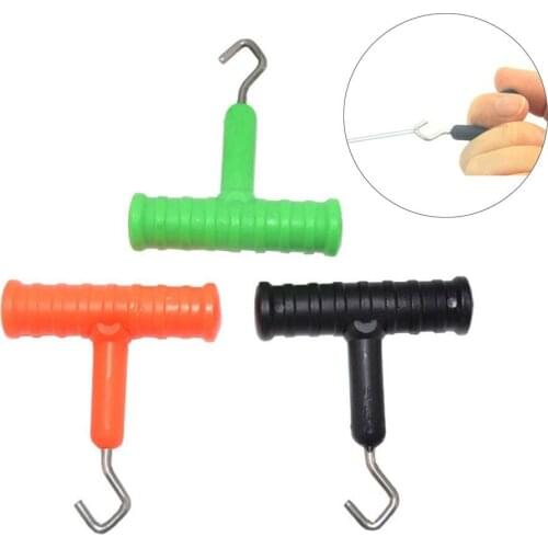 1 PC Fishing Hook line Tool Anti-slip Carp Fishing Bait Rig Hook Puller T-type Knot Tool Terminal Tackle Accessory