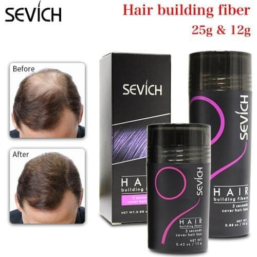 Sevich 12g & 25g Hair Building Fiber Keratin Fiber Hair Instant Concealer Hair Loss Product Extension Thicken Hair 10 Colors