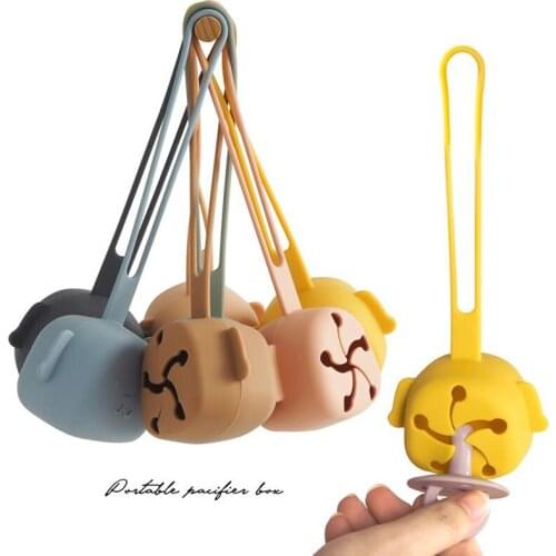Silicone Pacifier Case For Newborns Cartoon Animal Pacifier Box Nipple Case Teat Attachment Gift for Baby