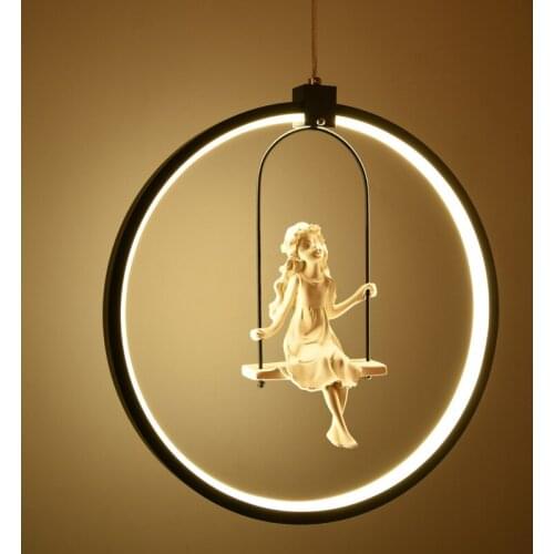 Nordic LED bird chandelier simple modern staircase balcony aisle bedside creative personality art angel lamp wy120409