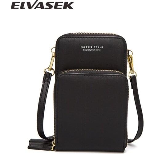 ELVASEK Crossbody Cellphone Purse 2020 New Fashion Womens Bag Solid Color Wallet Handbag Shoulder Strap bag for girl sac a main