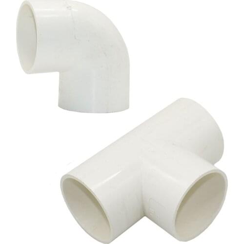 63/75mm Pipe PVC Tee Connector Elbow DN50 DN65 T-shaped Water Pipe Fitting Hot Melt Agriculture Garden Irrigation Fittings