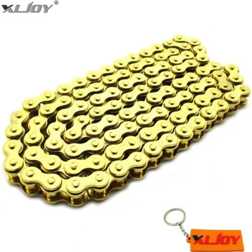 XLJOY Gold 420 Chain 104 Links For Chinese 110cc 125cc Engine Pit Dirt Motor Trail Bike ATV Quad 4 Wheeler Motorcycle