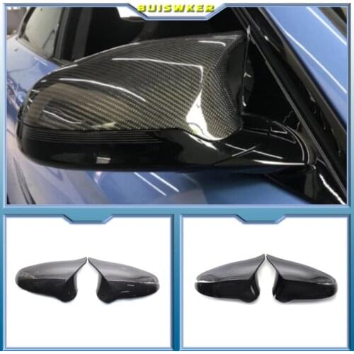 2PCS Carbon Fiber Car Side Mirror Cover Outside Rearview Mirror Cover Caps Replacement For BMW F80 M3 &F82 M4 2015-2018