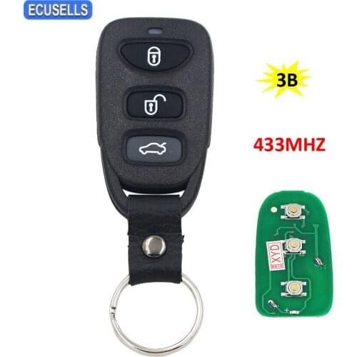 3 Button Remote Key 433MHz Smart Car Key Keyless Entry Fob for Kia Carens for Hyundai Sonata NF 2008-2009 P/N: 95430-3K010