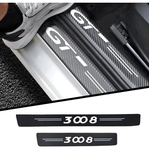 4Pcs Car sticker Interior decoration of the car door For Peugeot GT1 GT 3008 Accessories