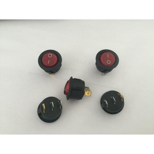 5pcs On/Off Red LED Lighted Round Rocker Switch Car Dash Dashboard BoatTruck RV Boat ATV Home