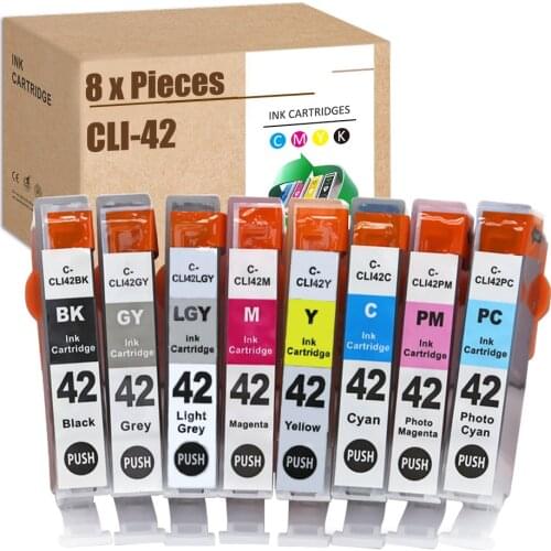 8 Pieces one Set CLI42 Compatible for Canon CLI-42 PIXMA Pro 100 PIXMA Pro 100S Printers Pixma 100 Ink