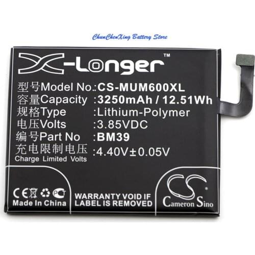 Cameron Sino 3250mAh Battery BM39 for XiaoMi Mi 6, Mi 6 Dual SIM, Mi 6 Dual SIM TD-LTE, Gold Editio, Edition Dual ,Sagit