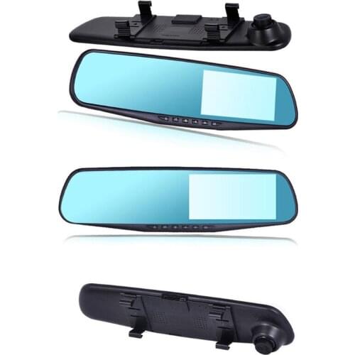 Dual Lens Car DVR Rearview Video Dash Cam Park Monitor Recorder Camera G-Sensor