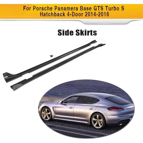 Carbon Fiber Side Body Skirts Lip Apron For Porsche Panamera 2014-2016