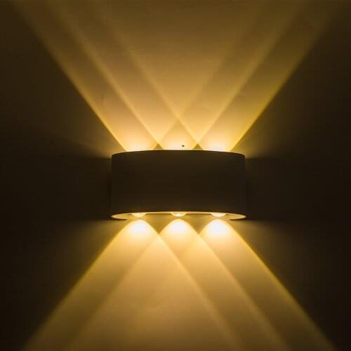 Sconces and bracket lamp decoration home bedroom Wall lighting up and down led wall light White body 6W wall mounted led
