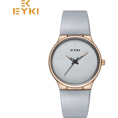 EYKI Relogio Feminino Luxury Dress Style Womens Watch Quartz Clock 30m Waterproof Leather Ladies WristWatch Watches