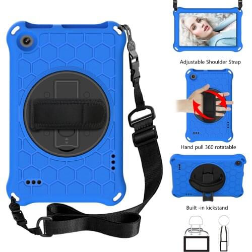 Case For Amazon Kindle Fire 7 2015 2017 2019 cover 360 Rotation Hand Strap Kids Shockproof Tablets Coque For Amazon Fire 7 funda