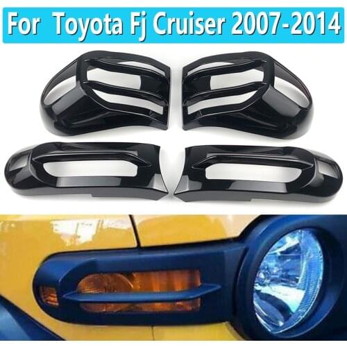 1 Set Fog light cover tail light cover For Toyota Fj Cruiser 2007 2008 2009 2010 2011 2012 2013 2014 matt black