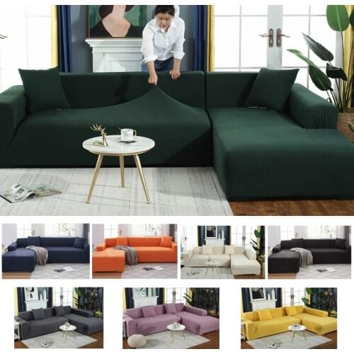 Swan elastic wear-resistant corner sofa cover used for L-shaped sofa cover household sofa cover easy to take apart and wash
