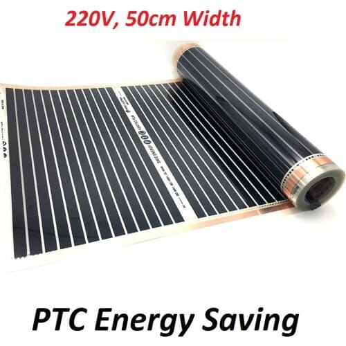 Infared PTC Material Energy Saving Warm Floor Mat AC220V 220w/m2 Underfloor Heating Film