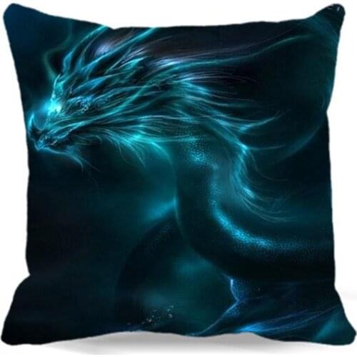 2017 Cotton polyester A fluorescent Dragon of Cushion Cover Decorative Chair sofa car Seat Home Living Textile