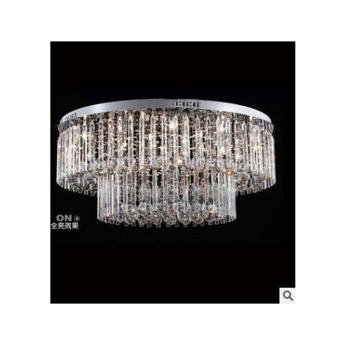 Crystal lamps double ceiling lamps decorated dining hall lamp fashion atmosphere round living room lamp led