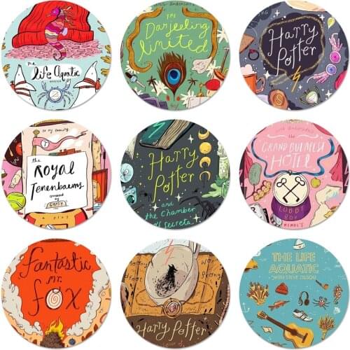 Art Funny Coffee House Icons Pins Badge Decoration Brooches Metal Badges For Backpack Decoration 58mm