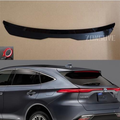 Use For Toyota Venza 2020 2021 Year Roof Spoiler Carbon Fiber Look Accessories Body Kit Factory Style