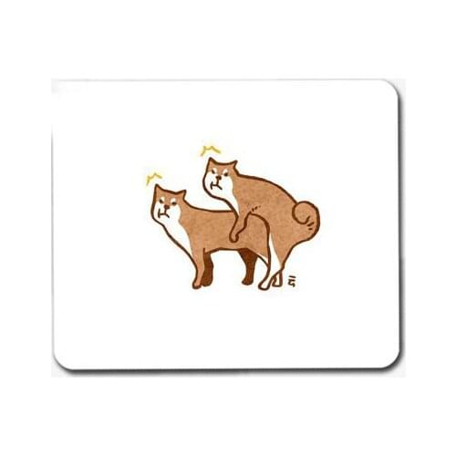 Computer Desk Mat Table Keyboard Mouse Pad Creative Lovely Illustration Personalized Two Dogs Non-slip Mat Gamer Mousepad Mat