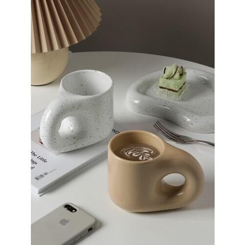 Nordic Creative Coffee Cups And Saucer Ceramic Coffee Mugs Large Simple Home Drinking Cup Art Tea Mug Funny Drinkware