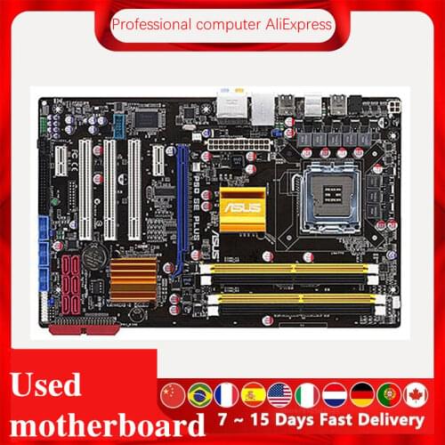 For Asus P5Q SE PLUS Desktop Motherboard P45 Socket LGA 775 Q8200 Q8300 DDR2 Original Used Mainboard On Sale