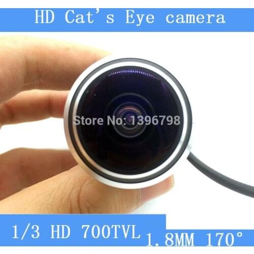 Mini cats-eye Door Video Camera 170 Wide Angle 700TVL 5MP Wired Color DOORVIEW surveillance camera