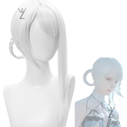 2021 Newest NieR RepliCant Kaine Cosplay Wig Women Halloween Cosplay Costumes Accessory Synthesis Hair White Color