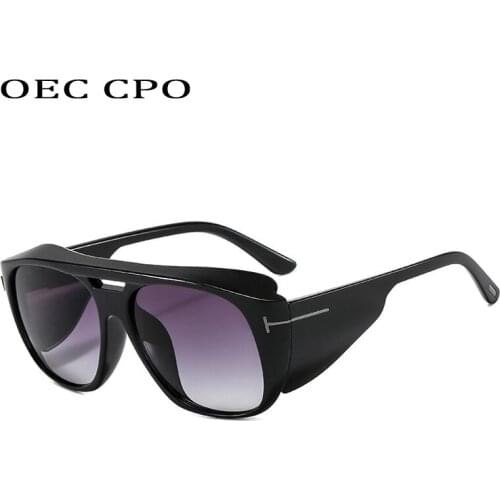 OEC CPO New Fashion Square Sunglasses For Women Punk Oversized Eyeglasses For Men Vintage Sun Glasses Oculos de sol UV400 O784