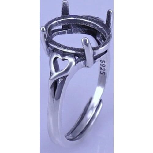 9*12mm 925 STERLING SILVER Semi Mount Bases Blanks base blank Pad VINTAGE rings ring Setting jewelry findings DIY A3208