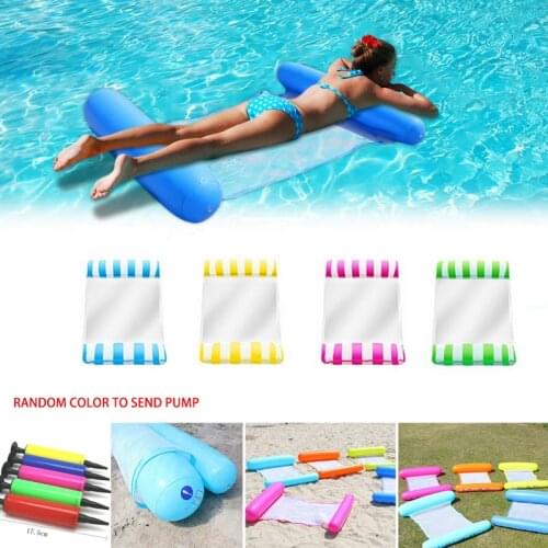 Outdoor Water Hammock Recliner Inflatable Floating Swimming Mattress Pool Party Floating Mattress Sea Lounge Bed For Swimming