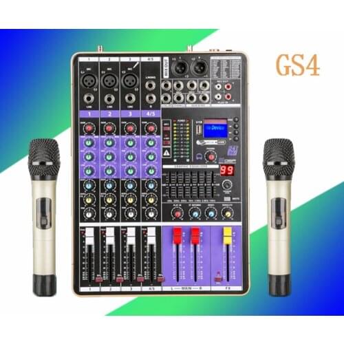 4 mixer professional one-two wireless microphone wedding performance stage conference audio microphone