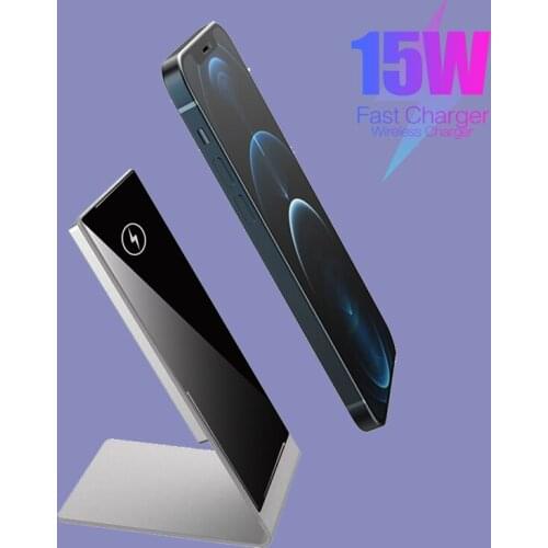 Qi Wireless Charging Stand Holder Universal Mobile Phone 15W Quick Charge Dock Station For iPhone 12 11 Pro Max Xiaomi 11 Huawei