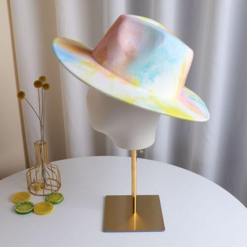 Bulk price fedoras hat Panama felt hat for women jazz hat fedora hat grass green women fedoras donut chain women hats