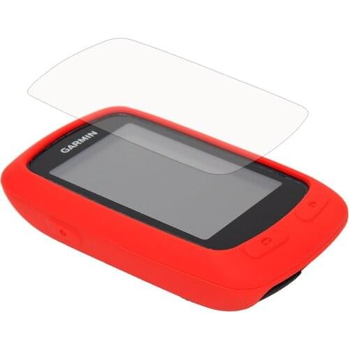 Road/Moutain Bike Cycling Hot New Silicone Rubber Red Case + LCD Screen Protector For Garmin Edge 800/810