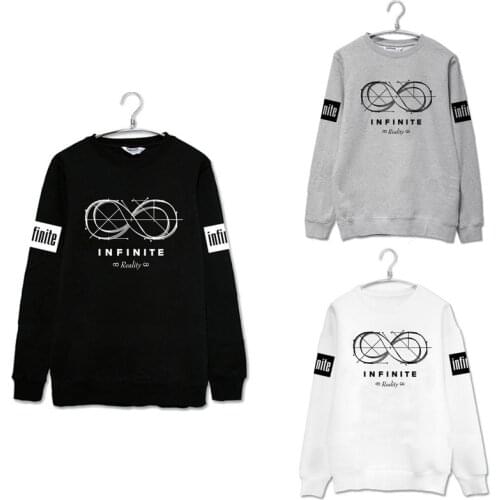 2021 foreign trade hit infinit letter printing reality long sleeve round neck womens sweater