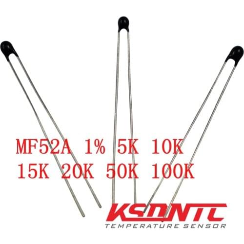 Free ship 20PCS MF52AT MF52 3950 NTC Thermistor Thermal Resistor 1% 5K 10K 15K 20K 50K 100K 502 103 153 503 104 Resistance fuse