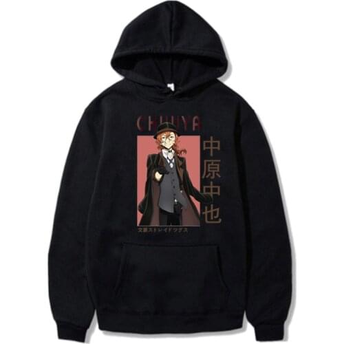 2021 Fashion Japan Anime Men Cloth Bungo Stray Dogs Hoodies Harajuku Streetwear Hoody Sweatshirts Unisex Tops Pullover Male