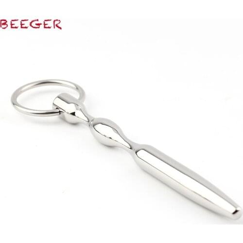 BEEGER Ultrasonic Cock Plug With Glans Ring Tapered Entry Point with a Smooth Steel Shaft Bringing you immense urethral pleasure
