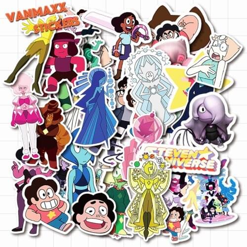 VANMAXX 50 PCS Steven Universe Cartoon Stickers Waterproof PVC Decal for Laptop Helmet Bicycle Luggage Phone Case Car Stickers