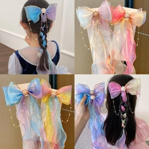 Princess Barrette Hair Clip Multi-layer Ribbon Bow Hairpins Hair Pins for Girls Korean Headpiece Women Girls Hair Accessories